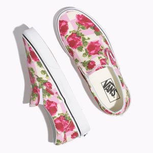 Vans Bayan Kaykay Ayakkabısı Romantic Floral Slip-On Renkli/Beyaz | 37446-365